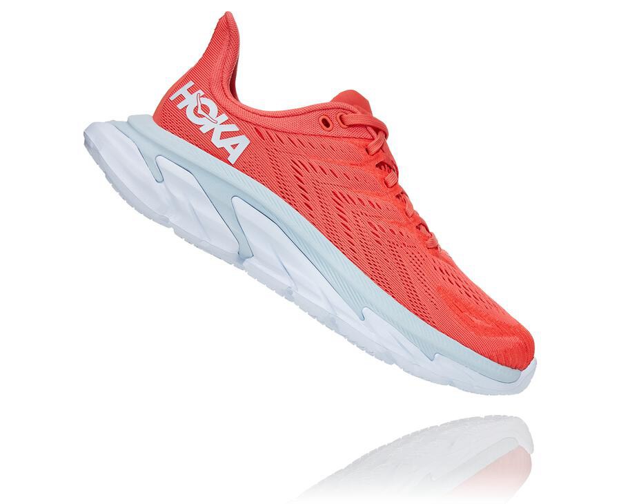 Hoka One One Tenisky Damske Červené/Biele - Clifton Edge - 75483-NODV